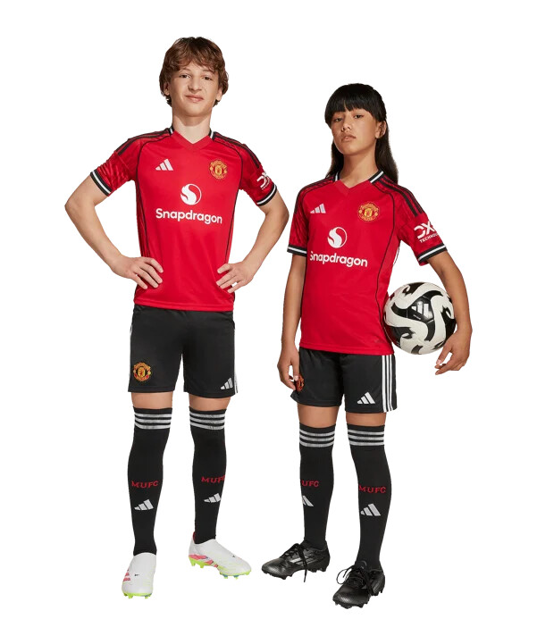 dětské kraťasy adidas manchester united home 20252026 černé