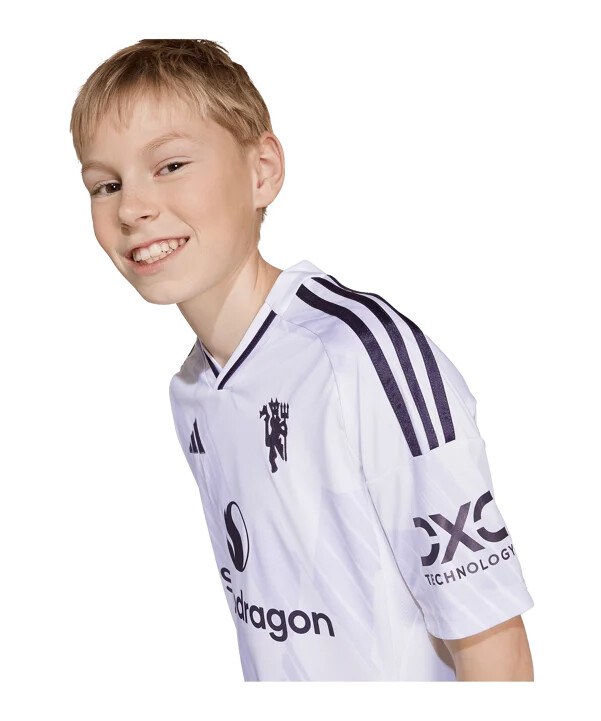 dětský venkovní dres adidas manchester united 20252026 bílý