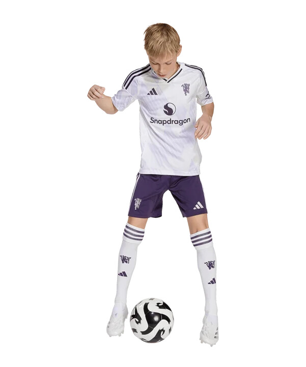dětský venkovní dres adidas manchester united 20252026 bílý