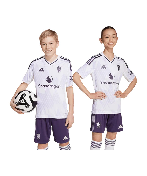 dětský venkovní dres adidas manchester united 20252026 bílý