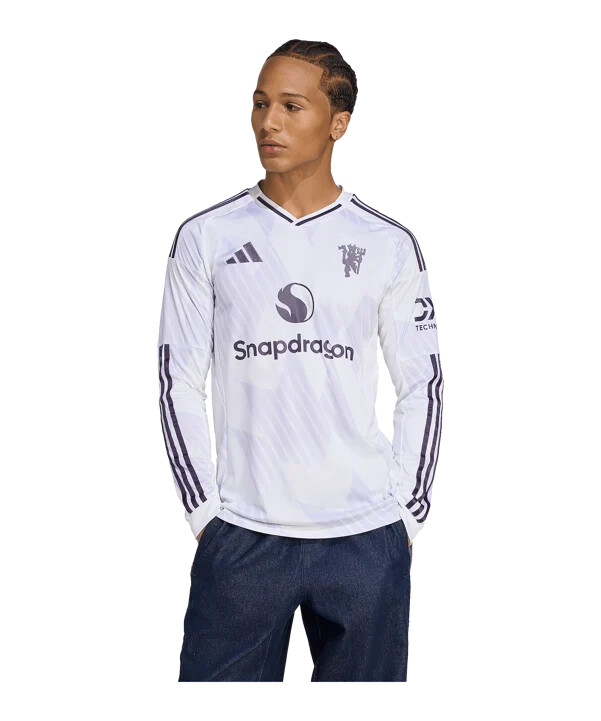 venkovní dres adidas manchester united s dlouhým rukávem 20252026 bílý