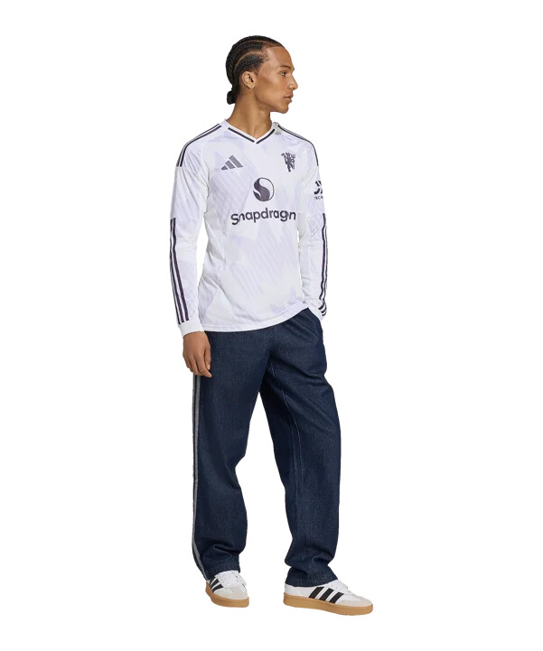 venkovní dres adidas manchester united s dlouhým rukávem 20252026 bílý