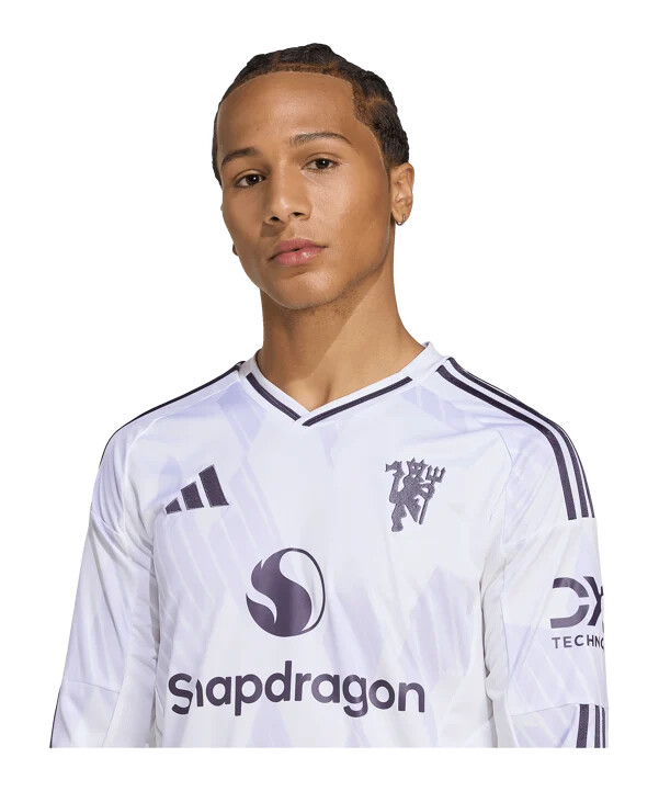 venkovní dres adidas manchester united s dlouhým rukávem 20252026 bílý