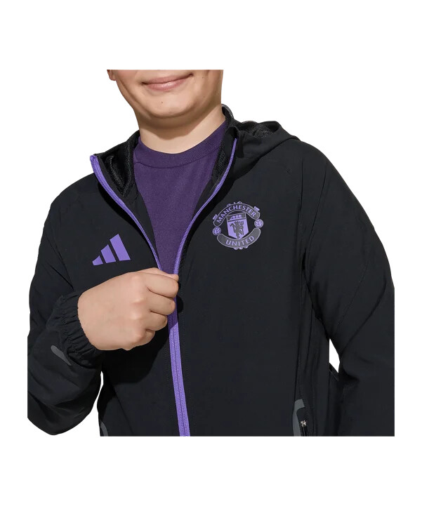 dětská cestovní bunda adidas manchester united vis tech černá