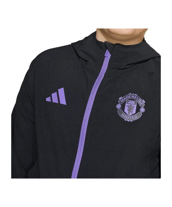 dětská cestovní bunda adidas manchester united vis tech černá