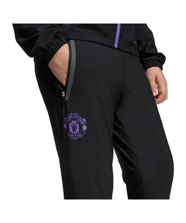 dětské kalhoty adidas manchester united vis tech travel černé