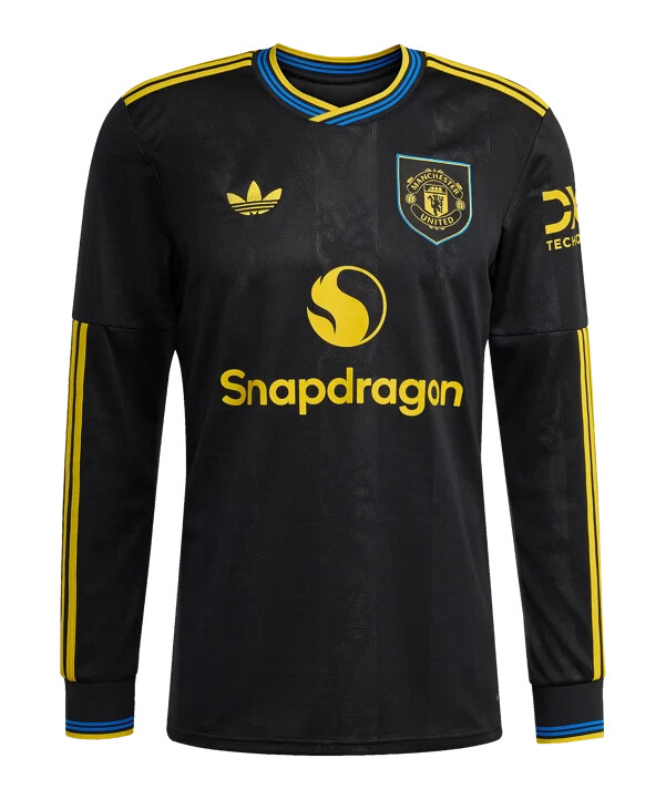 dres 3. týmu adidas manchester united s dlouhým rukávem 20252026 černý