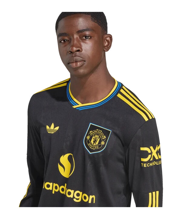 dres 3. týmu adidas manchester united s dlouhým rukávem 20252026 černý