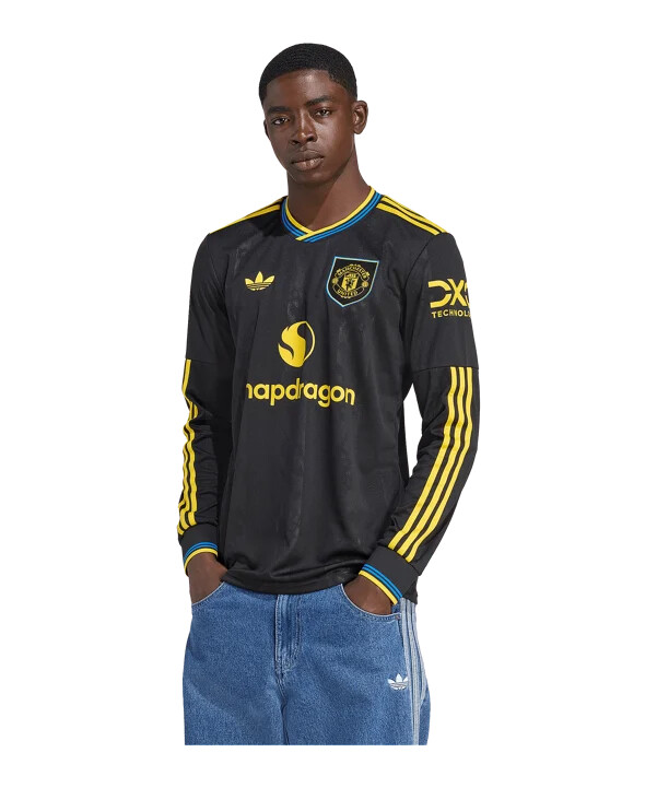 dres 3. týmu adidas manchester united s dlouhým rukávem 20252026 černý