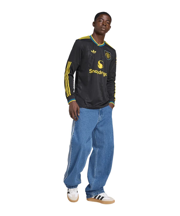 dres 3. týmu adidas manchester united s dlouhým rukávem 20252026 černý