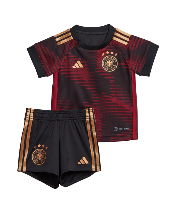 adidas dfb německo dětský venkovní dres mistrovství světa 2022 Černá