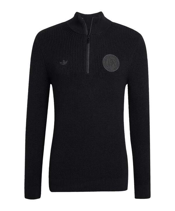 mikina adidas dfb germany 125th anniversary s poloviční zipem černá