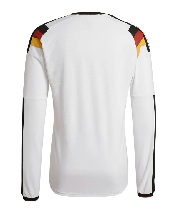 adidas dfb německo autentický domácí dres s dlouhým rukávem na mistrovství světa 2026 bílý