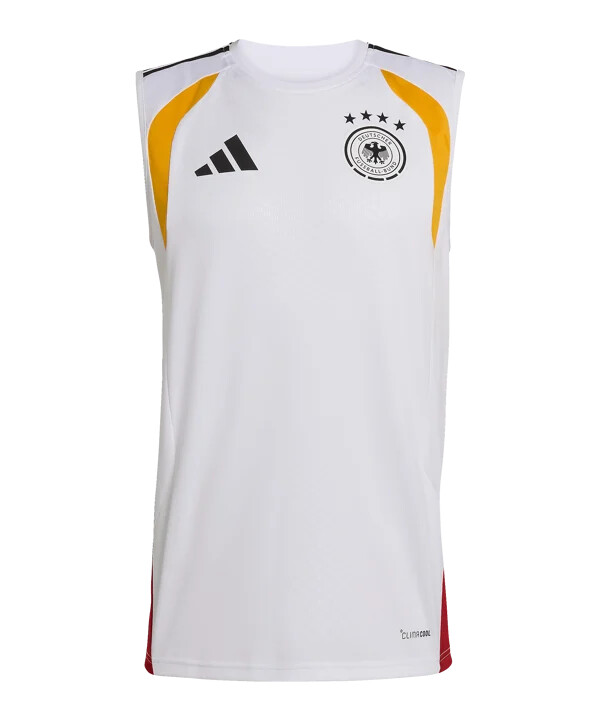 adidas dfb německo tiro tréninkové tričko bez rukávů bílé