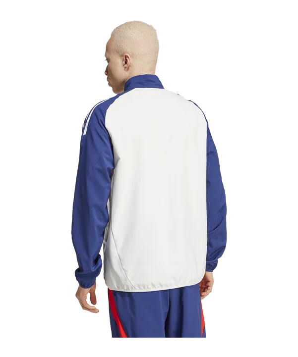 předzápasová bunda adidas olympique lyon 20242025 bílá