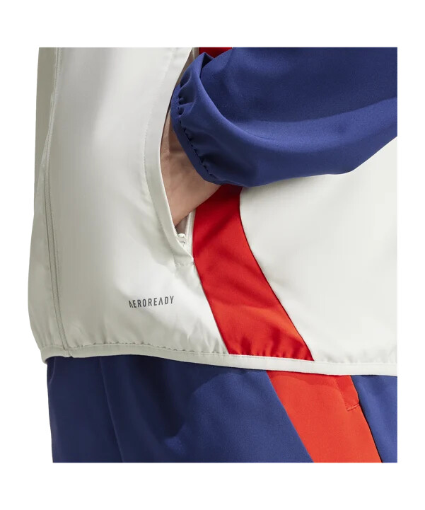 předzápasová bunda adidas olympique lyon 20242025 bílá