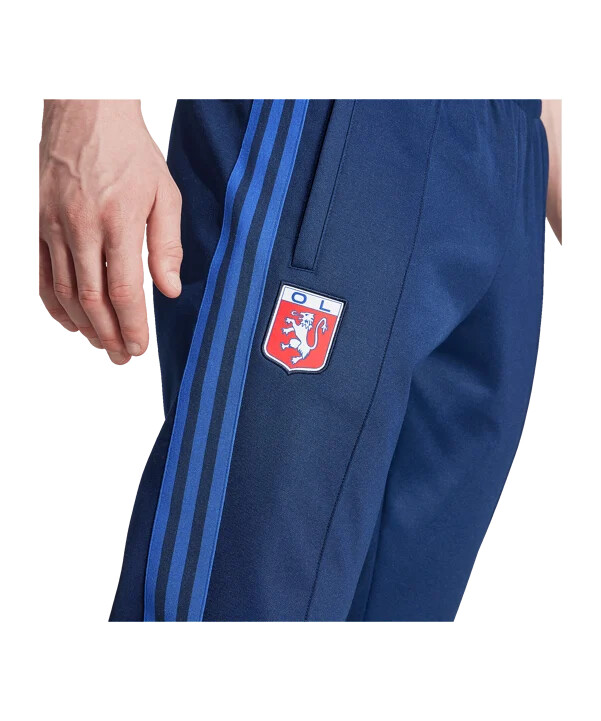 adidas olympique lyon 75 tréninkové kalhoty modré