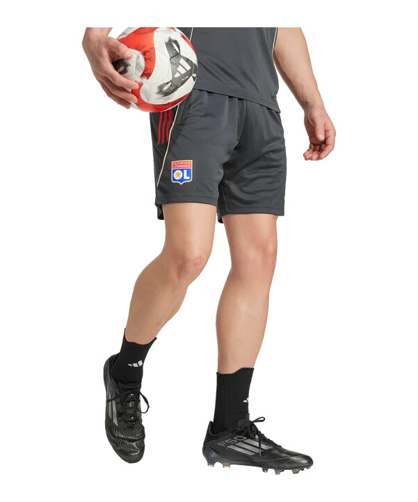 tréninkové kraťasy adidas olympique lyon šedé