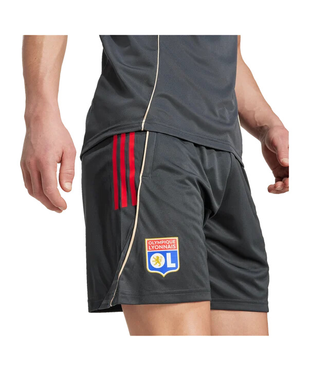 tréninkové kraťasy adidas olympique lyon šedé