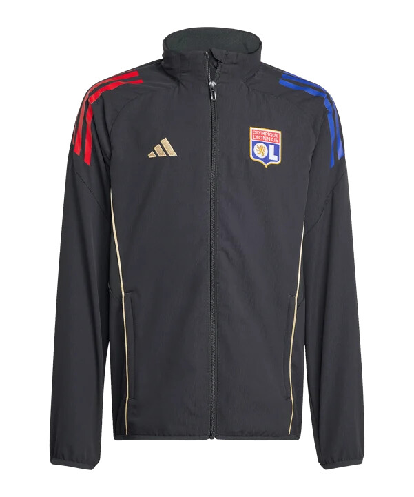 dětská prezentační bunda adidas olympique lyon v šedé barvě