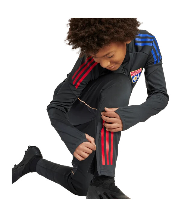 dětské tréninkové kalhoty adidas olympique lyon šedé