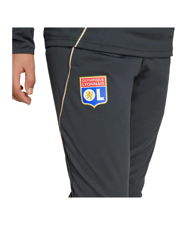 dětské tréninkové kalhoty adidas olympique lyon šedé