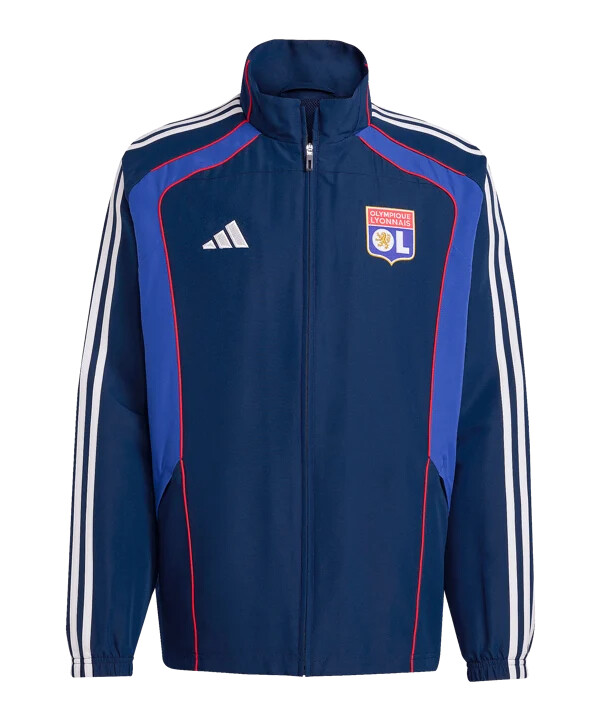 adidas olympique lyon ubp track mikina modrá