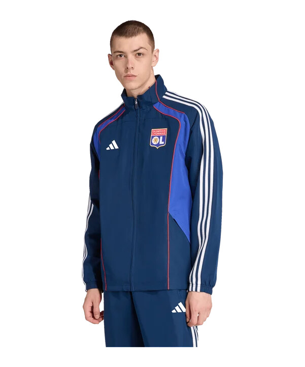 adidas olympique lyon ubp track mikina modrá