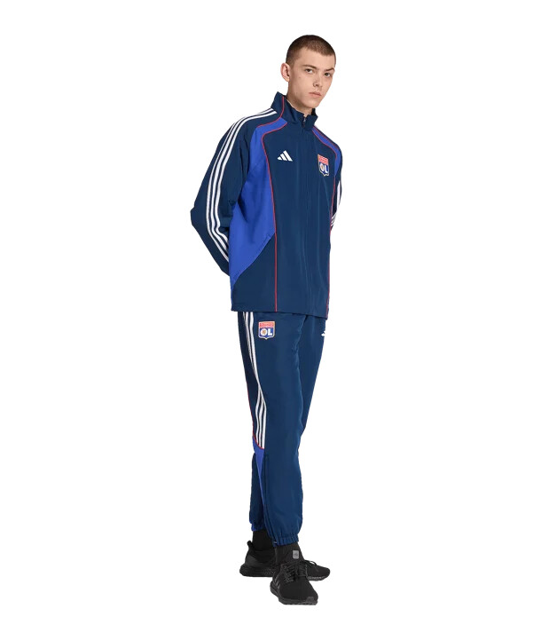 adidas olympique lyon ubp track mikina modrá