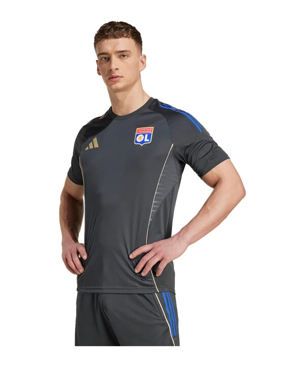 tréninkové tričko adidas olympique lyon šedé