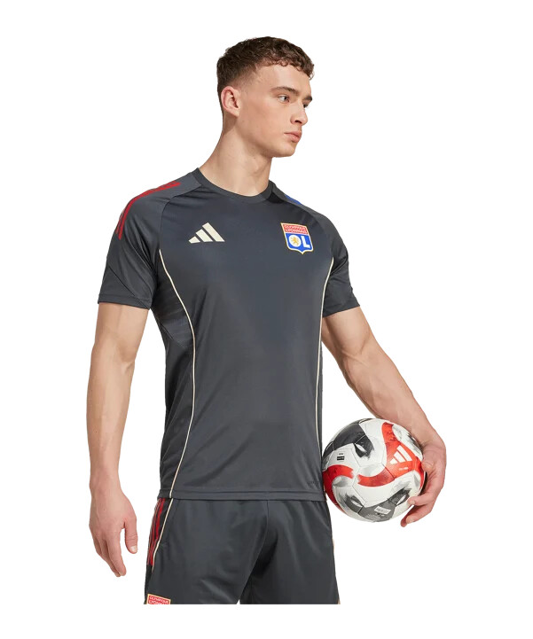 tréninkové tričko adidas olympique lyon šedé