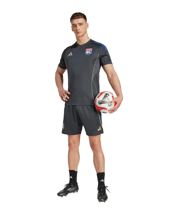 tréninkové tričko adidas olympique lyon šedé
