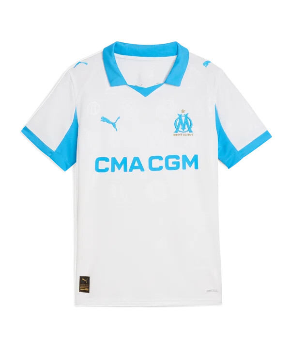 puma olympique marseille replica jersey domácí dětský bílý f01