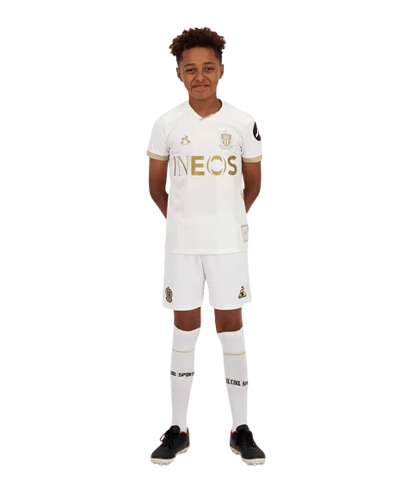 dětský venkovní dres le coq sportif ogc nice 20242025 bílý