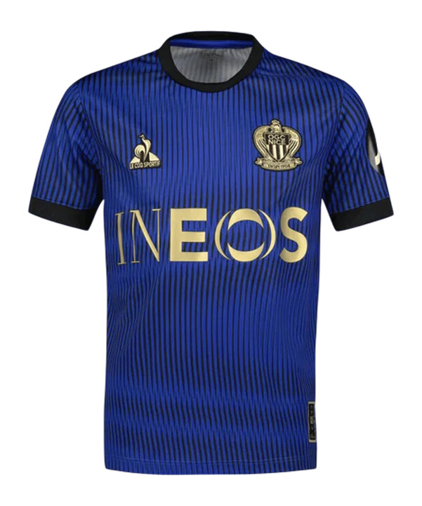 le coq sportif ogc pěkný dres 3. ročník 20242025 dětský modrý