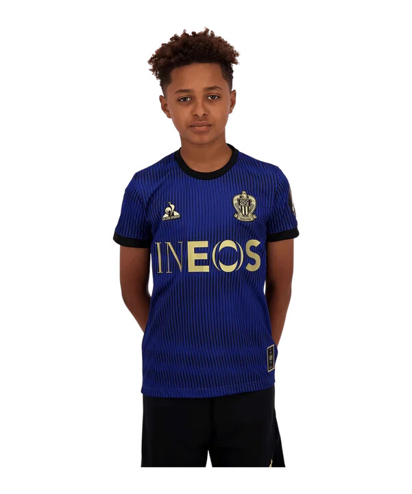 le coq sportif ogc pěkný dres 3. ročník 20242025 dětský modrý