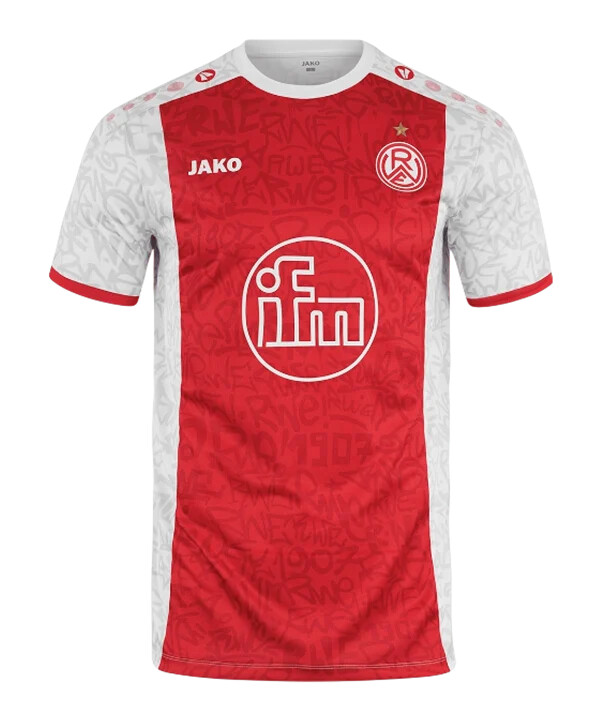 jako rot-weiss essen home jersey 20252026 bílá f656