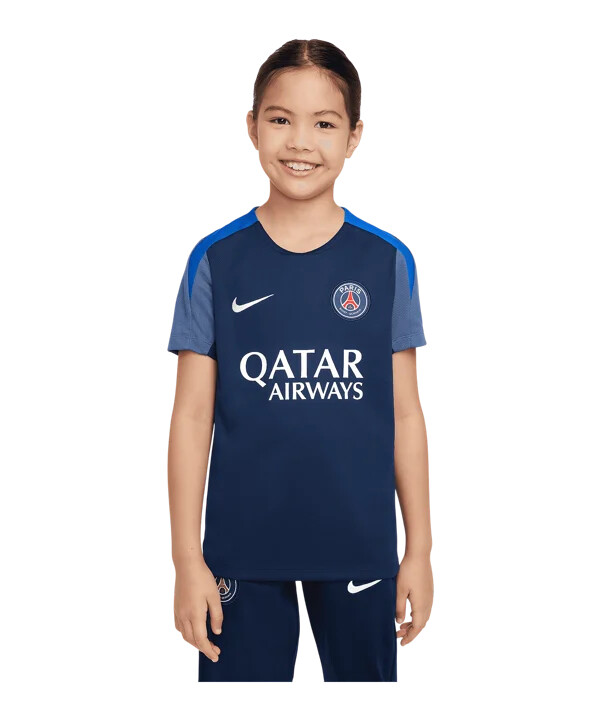 dětské tréninkové tričko nike paris saint-germain strike modré f411