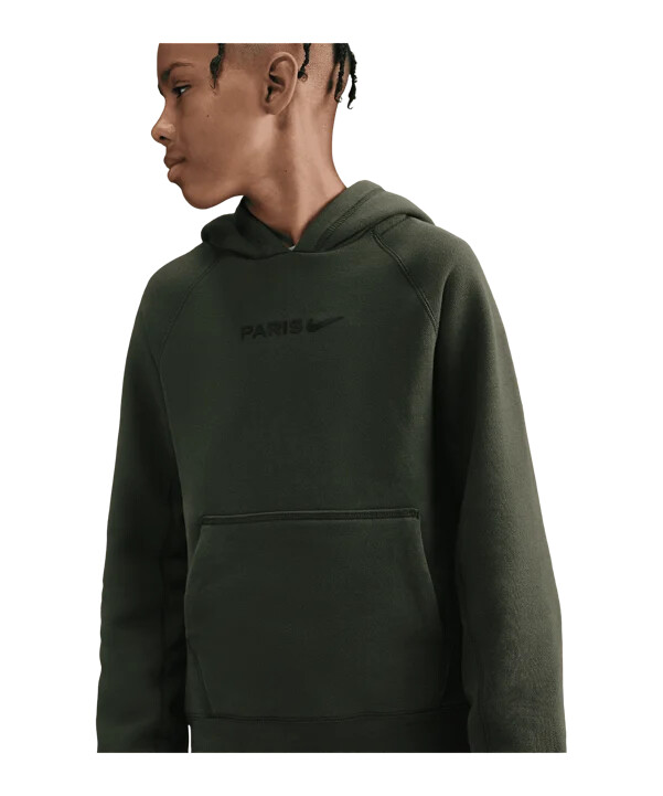 dětská mikina s kapucí nike paris saint-germain nsw air hoody zelená f325
