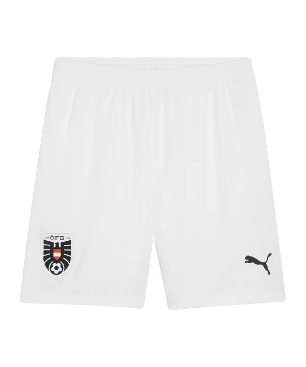 puma austria kraťasy 20232024 bílé f03