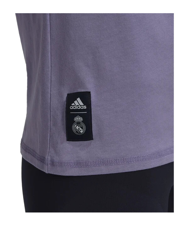 dámské tričko adidas real madrid s kapsou - fialové