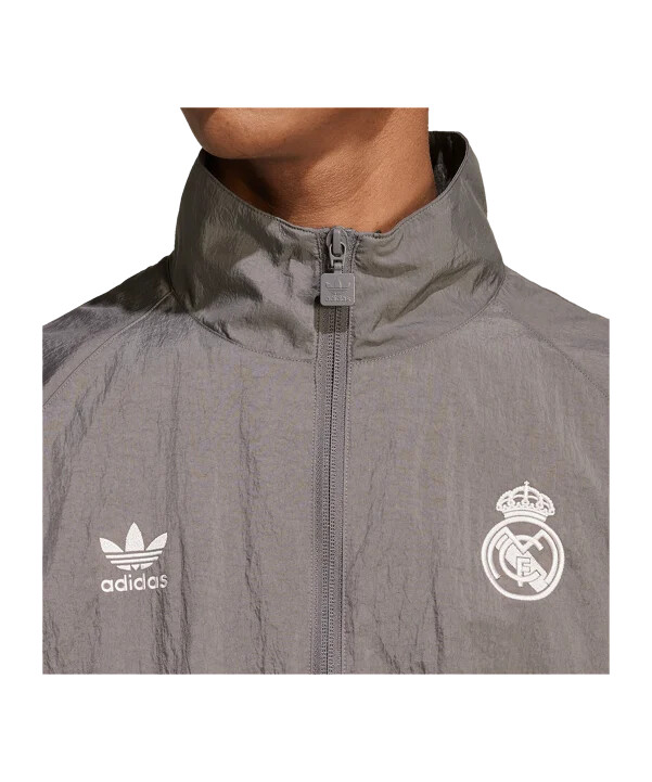 hnědá mikina adidas originals real madrid