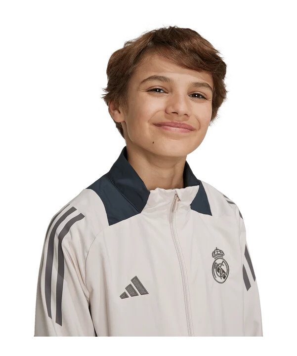 dětská předzápasová bunda adidas real madrid šedá