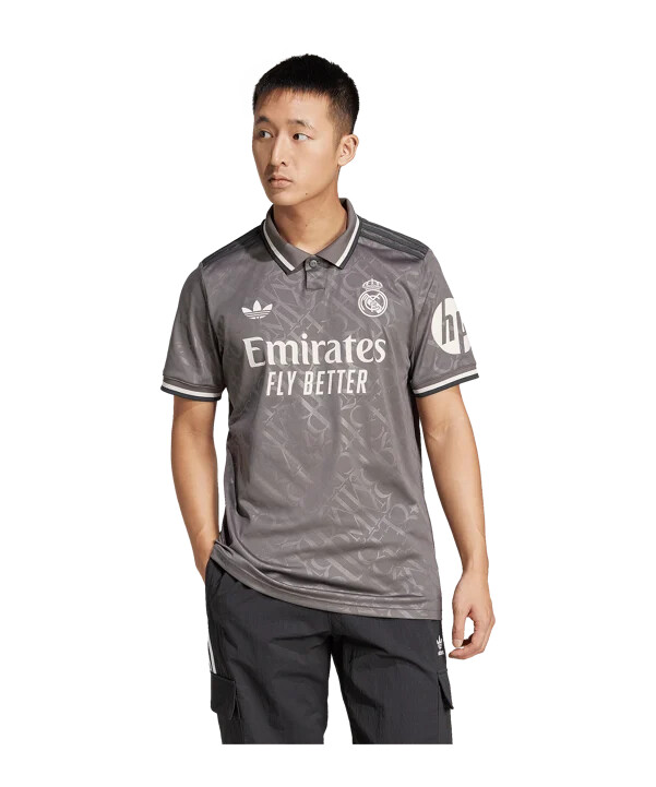 adidas real madrid 3. dres 20242025 hnědý s rukávem sponzor
