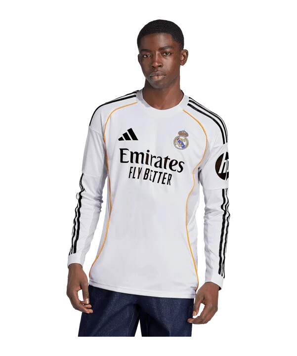 domácí dres adidas real madrid s dlouhým rukávem 20252026 bílý