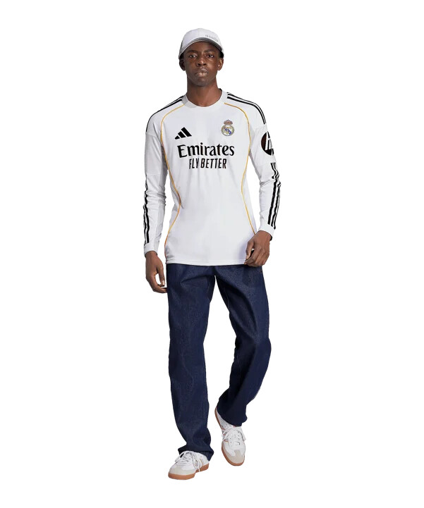 domácí dres adidas real madrid s dlouhým rukávem 20252026 bílý