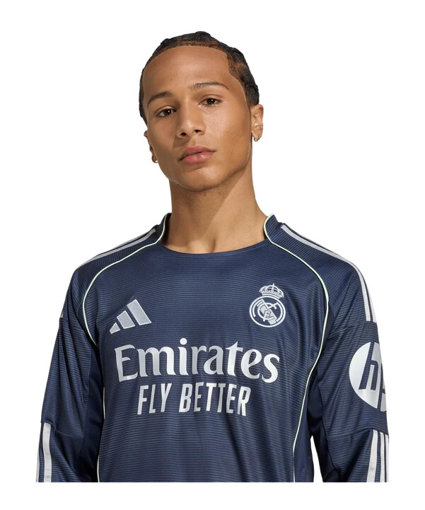 venkovní dres adidas real madrid s dlouhým rukávem 20252026 modrý