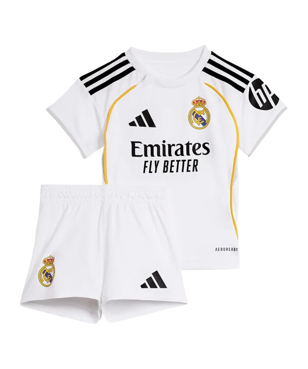 dětský dres adidas real madrid domácí set 20252026 bílý