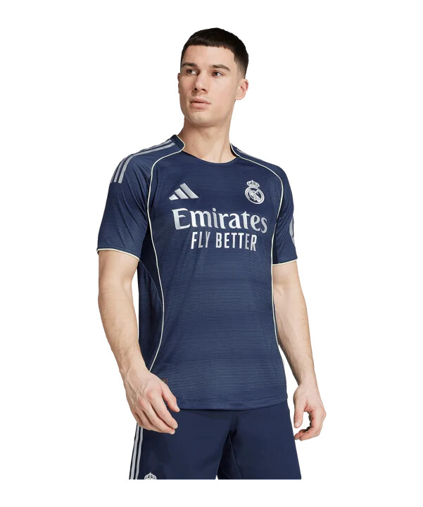 venkovní dres adidas real madrid authentic 20252026 modrý