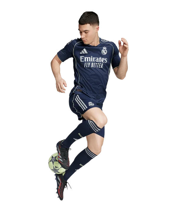 venkovní dres adidas real madrid authentic 20252026 modrý